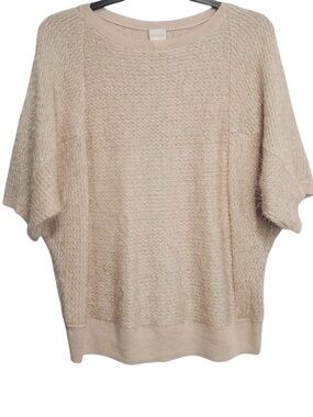 Chico's Veranda Blush Shaggy Stitch Beckett Pullover Sweater Size 2
